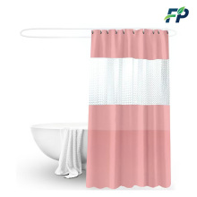 Pink PEVA shower curtain waterproof bathroom curtain
