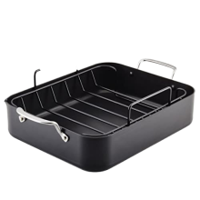 Wholesale Heavy-Duty Nonstick Metal Rectangular Roasting Pan with Rack for Baking and Roasting