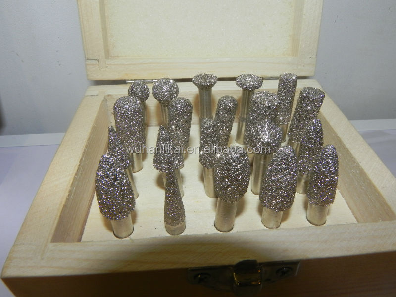 1/8 inch diameter sharp Vacuum Brazed diamond finger bits grinding stone