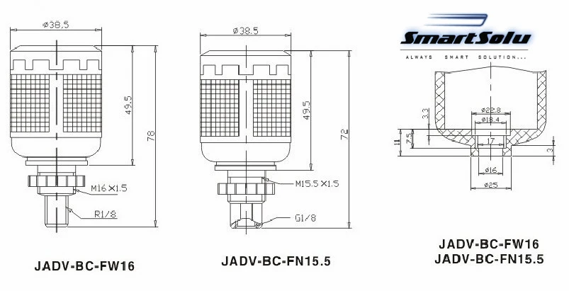 Pneumatic Control Parts Jadv-Bc-Fw16 Plastic Auto Drain Valve