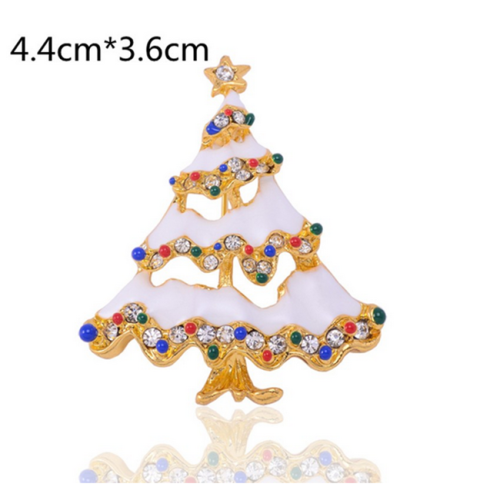 Broche d'arbre de Noël Borde émail colorée d'émail