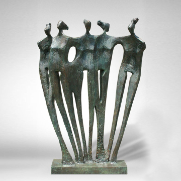 Wholesale antique bronze abstract girl statue decoration