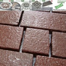 Red machine-made cobble stone