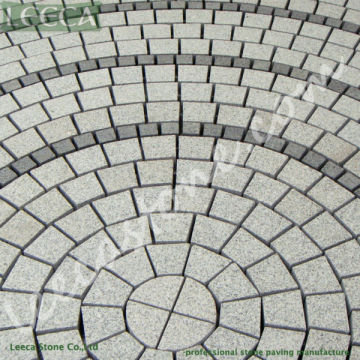 Natural dark grey and light grey granite stone paver with customer design