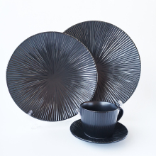 2020 new factory supplier  stoneware crockery set luxury porcelain dinner set for restaurant