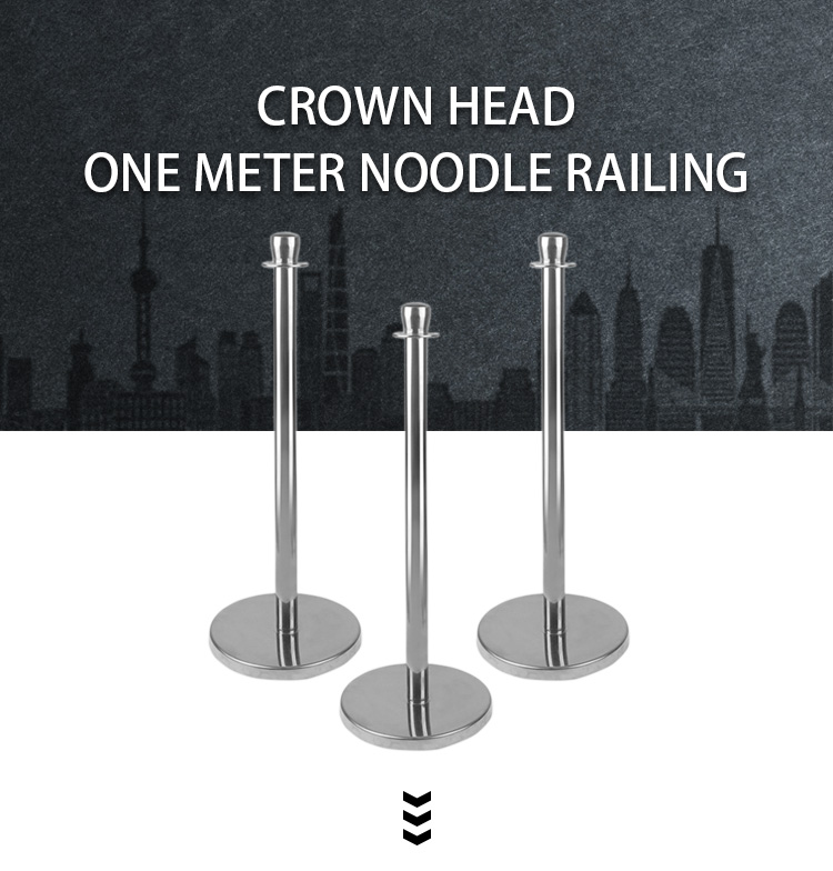 Chrome Stainless Steel Barrier, Stanchion Hotel Barriers Queue Manager/