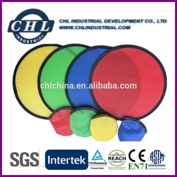 Logo printing foldable nylon frisbee, wholesales nylon dog frisbee