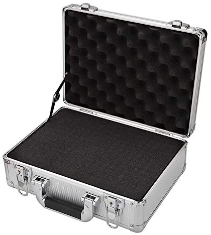 Small Tool Case Silver Portable Suitcase Tool Storage Cases Professional Toolbox Aluminum