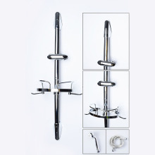 Shower riser rail black shower pole