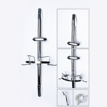 Shower riser rail black shower pole