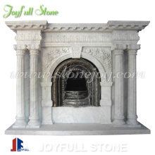 Western Stone Columned Fireplace Mantels