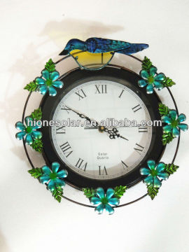 modern solar powered garden lighted outdoor clock