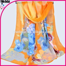 Popular scarf Silk long scarf chiffon scarves supplier print Scarf Chiffon