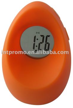 Egg shape lcd clock