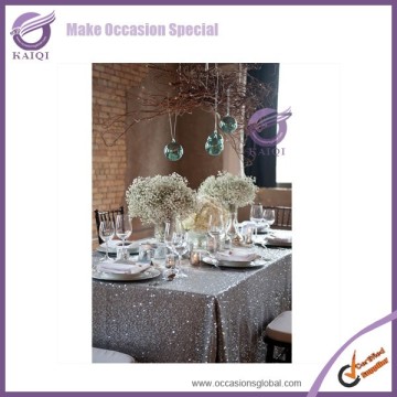 #18804 table cloth and Luxury Wedding sequin Table Cloth