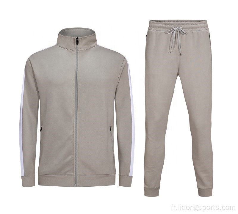 Courir de survêtement personnalisé Breathable Mens Jogging Tracksuit