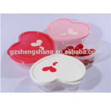 heart shape plastic lunch box