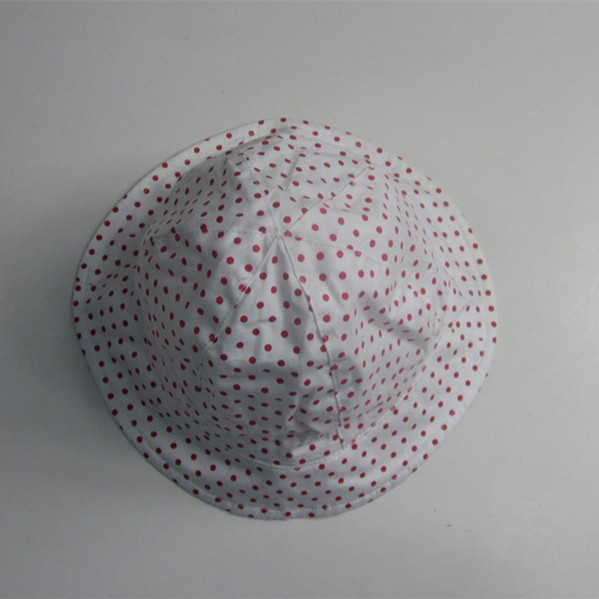 Çocuklar Pamuk Poplin Dot Baskı Floppy Hat