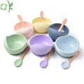 Silicone Tahan Air Baby Suction Bowl Dengan Sendok Set