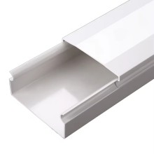Open Installation Extra-thick 1.6mm 100*50mm Plastic Pvc Cable Trunking Wiring Ducts