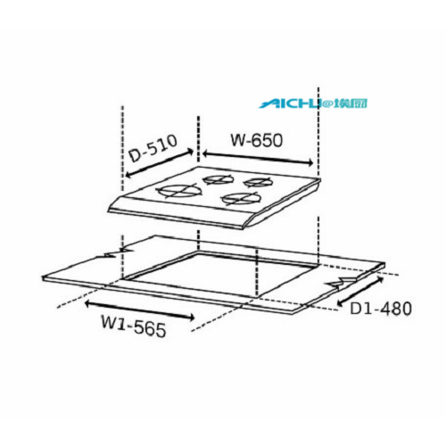 Glen 4 Burners Dibina Dalam Hob TR