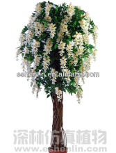 much rattan artificial chinese wistaria trees,fake plastic trees