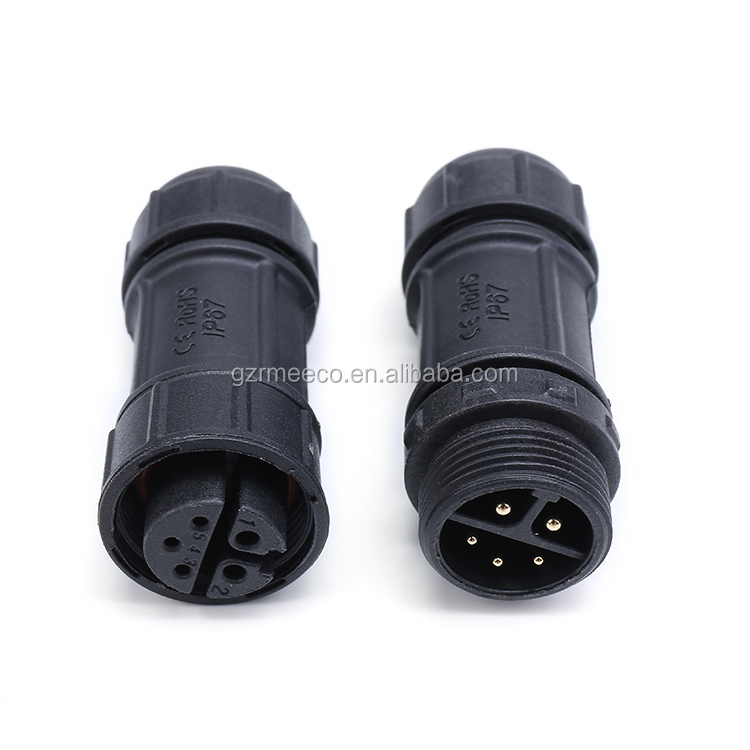 Eco-Friendly Screw Electrical Circular Power Ip68 Waterproof M12 3pin connector