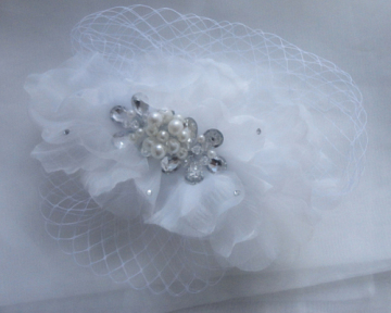 Bridal Flower Mesh Headdress