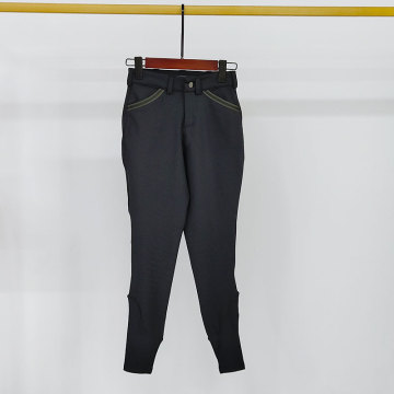 Pantalon équestre de fitness noir polyvalent pour la conduite