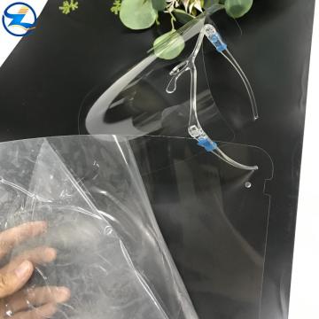 High glossy clear full protective PET face shield