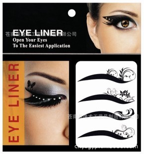 Black Sexy Temporary Eye Tattoo Eyelid Transfer Eyeliner crystal eye tattoo stickers