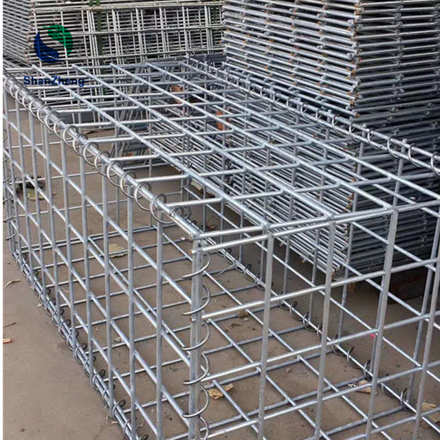 Galvanized and PVC Coated Welded Gabion Boxs for garden flower planting