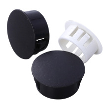 Black Flush Mount Panel Plugs - Locking Snap-in Hole Covers