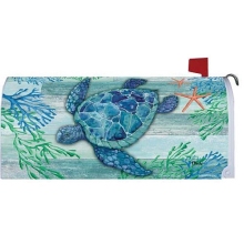 Custom magnetic  SEA TURTLE SCENE Mailbox Cover