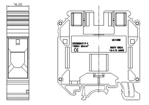 din rail power distribution terminal blocks