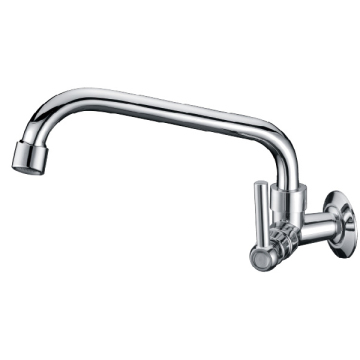 Polished Chrome Single Handle Kitchen Sink Faucet