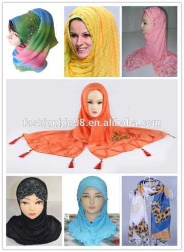 Fashion designer hijab scarf promotion