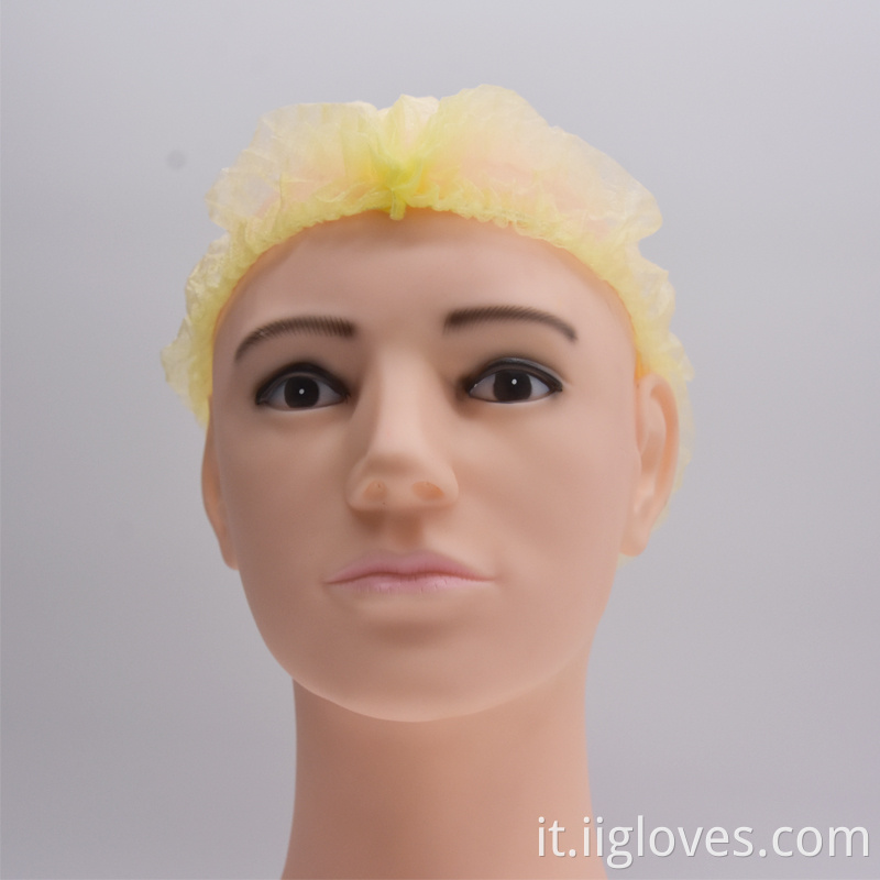 Tappo a clip a strisce non tessuto bouffant copricapo blu antipolta blu non tessuto