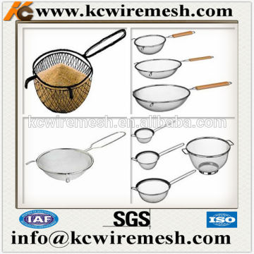 stainless steel wire mesh strainer colander sieve