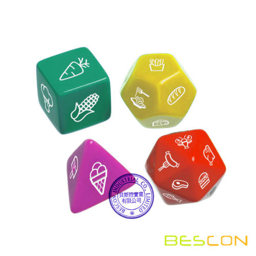 Custom Multi-sides Dice Set of Dinner Dice