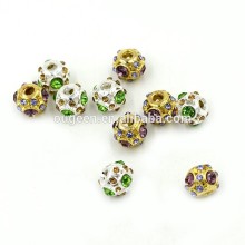 Fashion crystal stone hollow out ball bead zinc alloy jewelry accessories