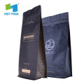 2020 Falt Bottom 8oz 250g 500G 1 lb 2 lb 5 lb bolsas de café con cremallera Válvula de alimentos