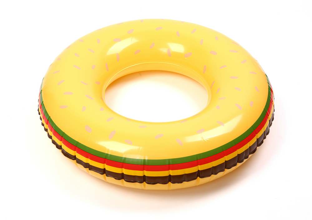 Летняя игра в воде Надувное кольцо для плавания с арбузом