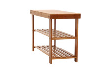 Natural color bamboo shoes-changing bench