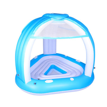 Anpassad pool float 3 person CAPOPY ROPTABLAT ISLAND