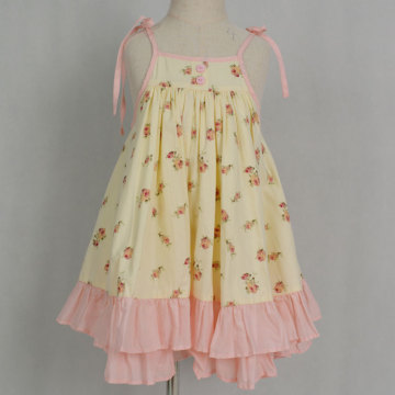 Boutique summer floral causal baby girl dress