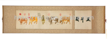 Cow Wall decoration- 100% handmade silk embroidery from China