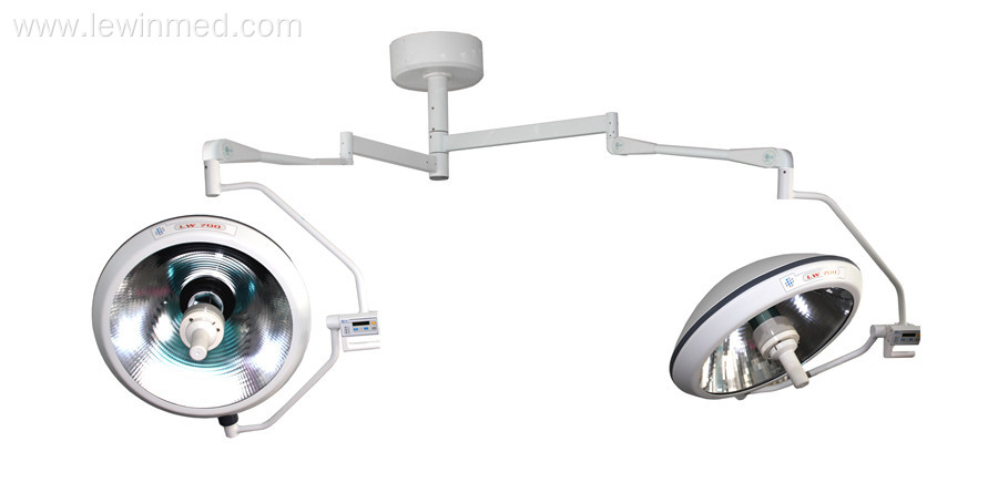 Dual lamp head halogen shadowless lamp