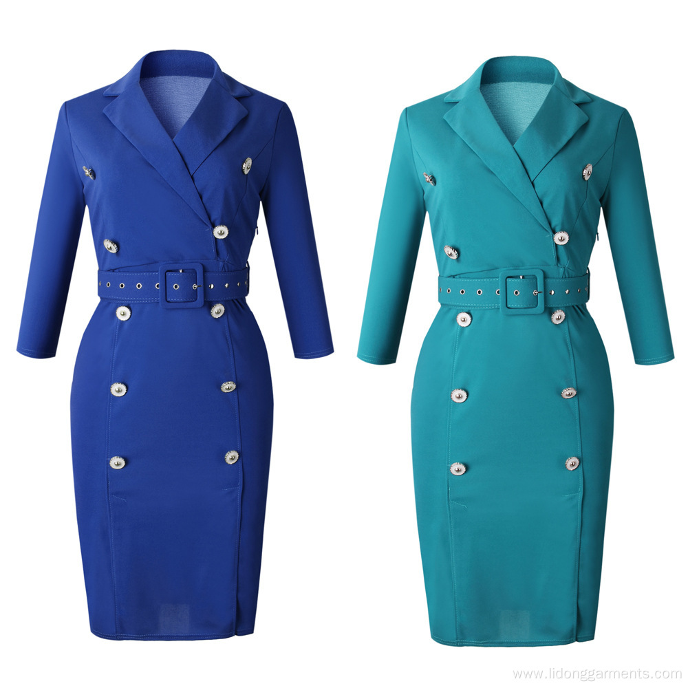 women formal dress uniform with belt standard collar