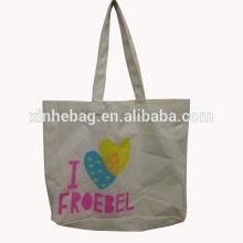 New Style 100% Cotton Custom Logo Shoulder Tote Bag Cotton shoping bag